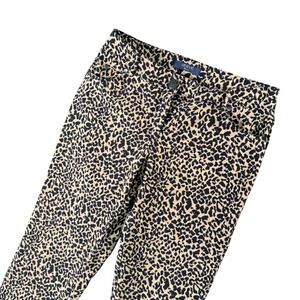 Leopardcore Verve Blues Womens 6 High Rise Skinny Pants‎ Y2K Glam Street Style